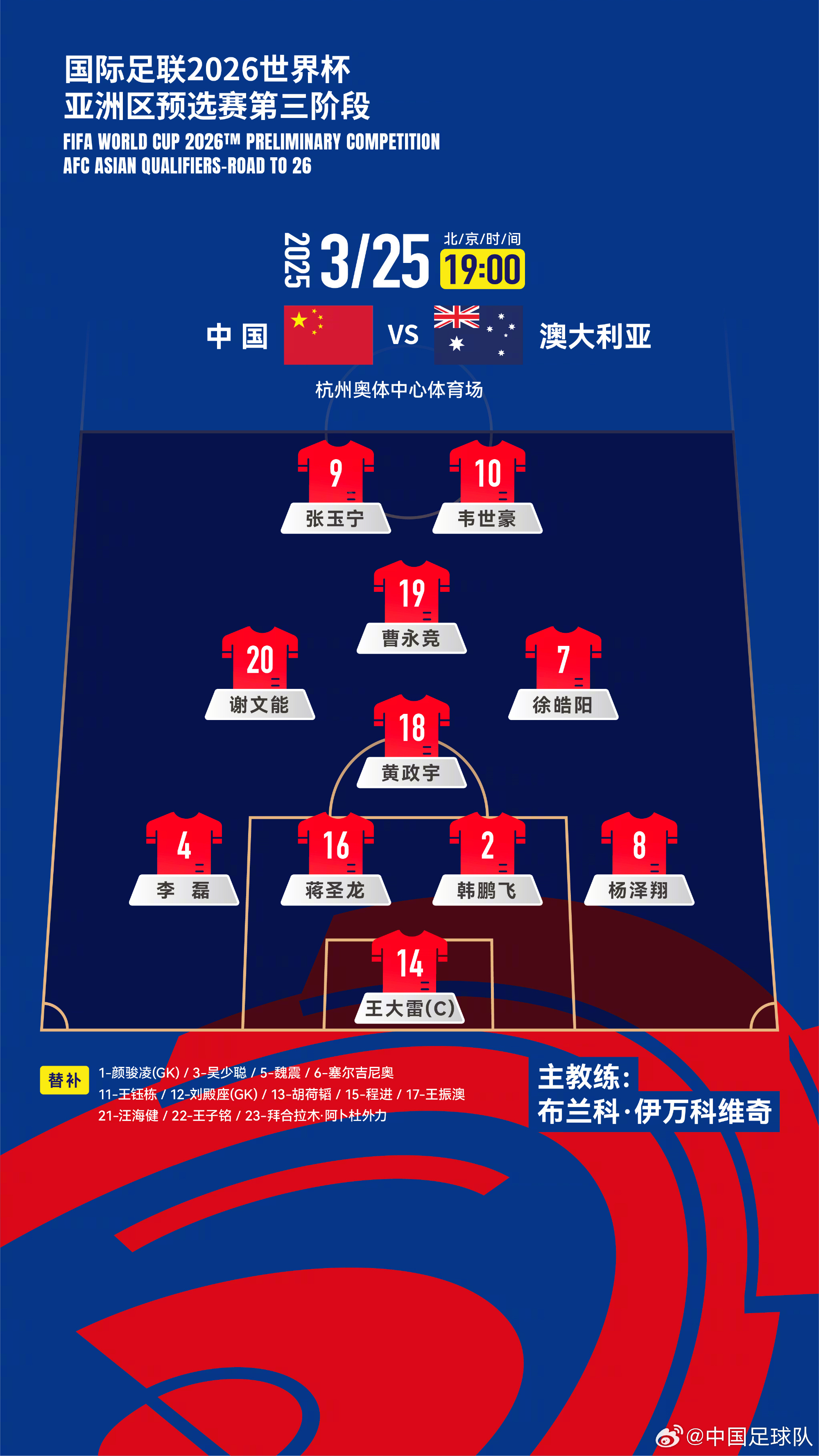  遭伊萬詬??！國足首發(fā)11人聯(lián)賽出場：僅4人鐵主力，楊澤翔0出場
