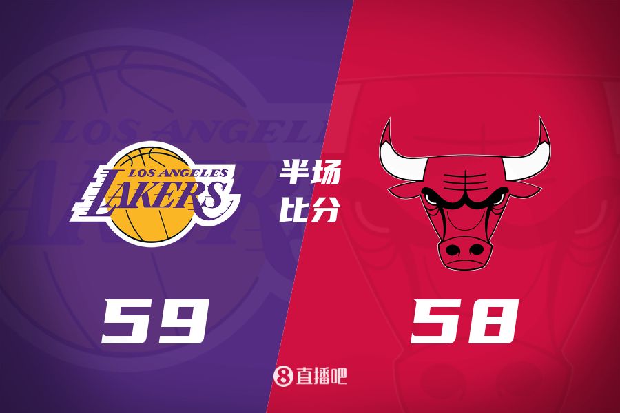  文森特壓哨三分&詹姆斯10+5+7！湖人半場(chǎng)反超公牛1分